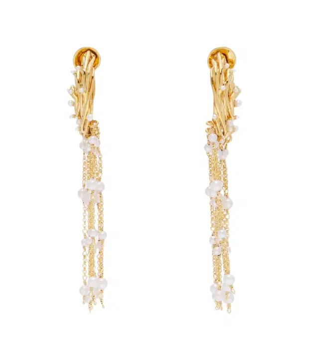 Oscar de la Renta Nest embellished drop earrings