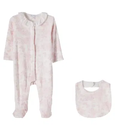 Tartine et Chocolat Floral cotton onesie and bib set | Thumbnail 1