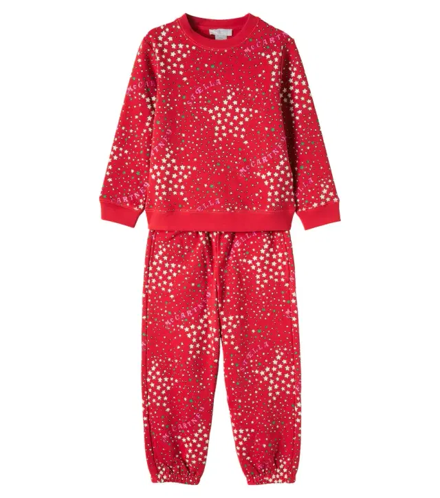 Stella McCartney Kids Printed cotton jersey tracksuit