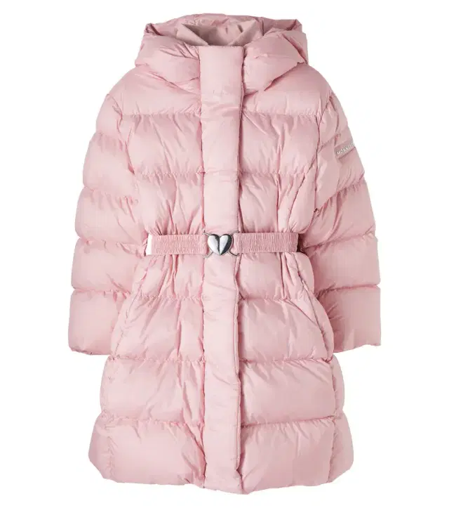 Monnalisa Belted hooded padded technical coat