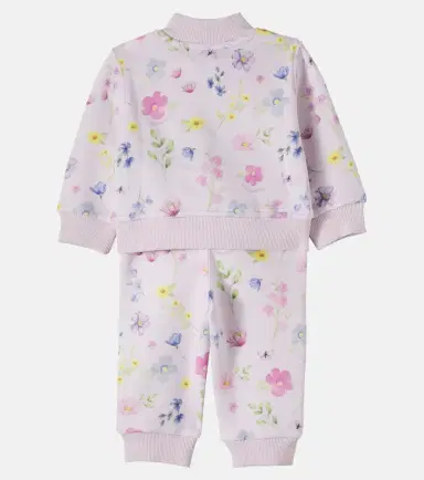 Monnalisa Baby floral cotton-blend sweatshirt and sweatpants set | Thumbnail 2