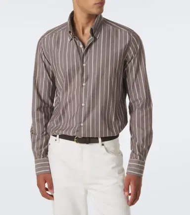 Incotex Striped cotton shirt | Thumbnail 7