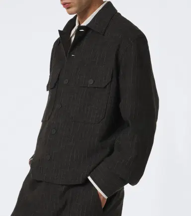 Studio Nicholson Kelver striped cotton and wool-blend jacket | Thumbnail 4