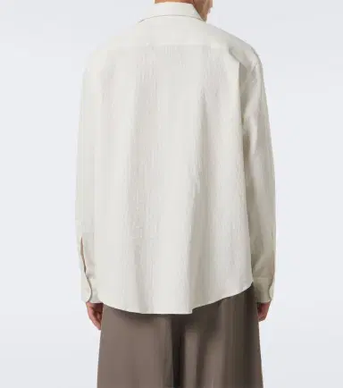 Studio Nicholson View striped cotton and linen shirt | Thumbnail 4