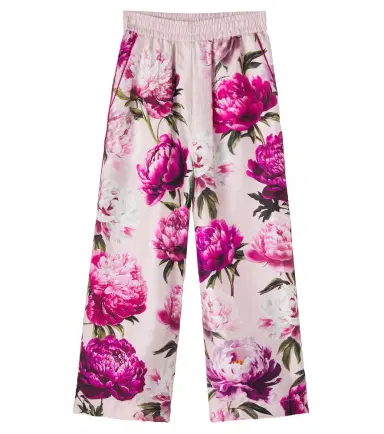 Dolce & Gabbana Kids Floral silk twill wide-leg pants | Thumbnail 1