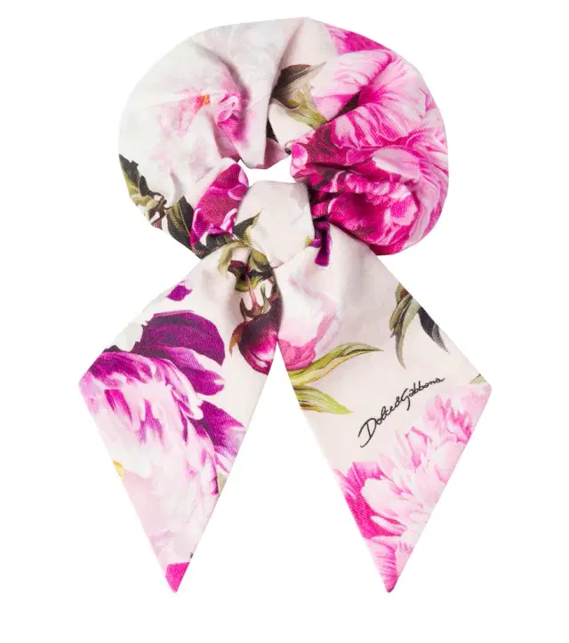 Dolce & Gabbana Kids Floral cotton scrunchie
