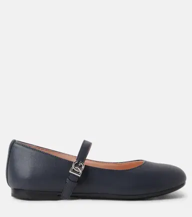 Dolce & Gabbana Kids DG leather Mary Jane flats | Thumbnail 4 Dolce & Gabbana Kids DG leather Mary Jane flats | Thumbnail 4