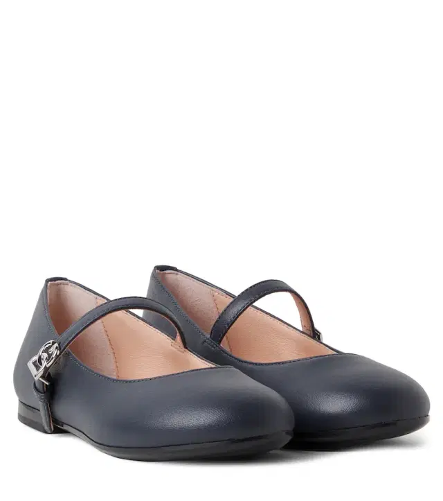 Dolce & Gabbana Kids DG leather Mary Jane flats
