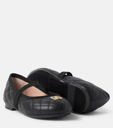Dolce & Gabbana Kids DG quilted leather ballet flats | Thumbnail 2 Dolce & Gabbana Kids DG quilted leather ballet flats | Thumbnail 2