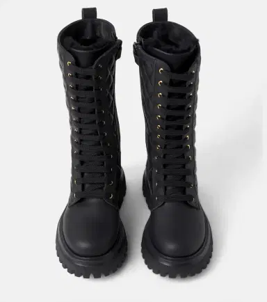 Dolce & Gabbana Kids DG quilted leather lace-up boots | Thumbnail 5