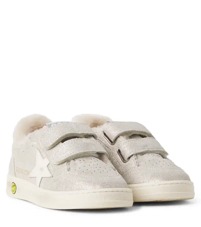 Golden Goose Kids Ball Star glitter suede sneakers