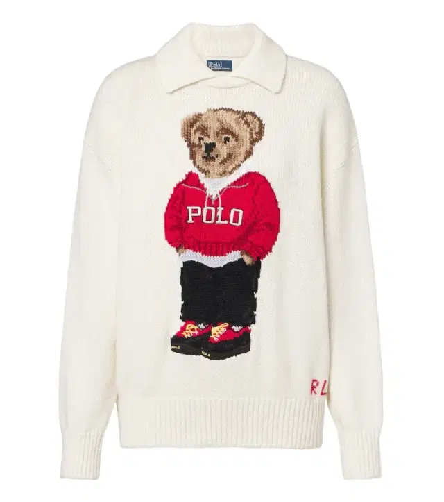 Polo Ralph Lauren Polo Bear intarsia linen and cotton sweater