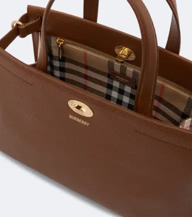 Burberry Check Small leather top-handle bag | Thumbnail 2 Burberry Check Small leather top-handle bag | Thumbnail 2