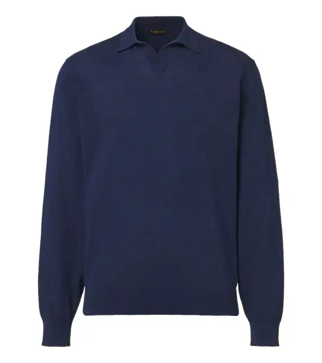 Cotton polo sweater