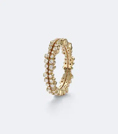 Suzanne Kalan Ivy 18kt gold tech ring jackets with diamonds | Thumbnail 3 Suzanne Kalan Ivy 18kt gold tech ring jackets with diamonds | Thumbnail 3