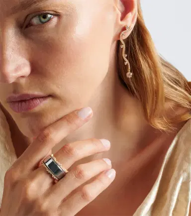 Suzanne Kalan Ivy 18kt gold tech ring jackets with diamonds | Thumbnail 5 Suzanne Kalan Ivy 18kt gold tech ring jackets with diamonds | Thumbnail 5
