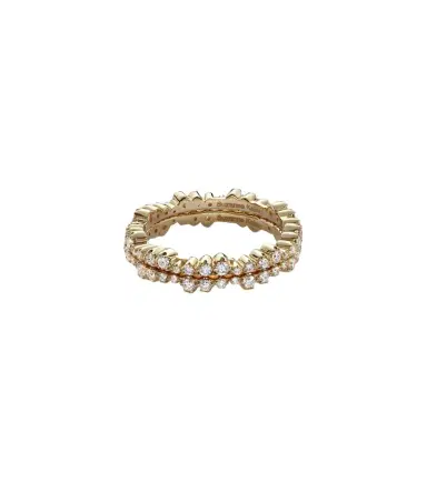 Suzanne Kalan Ivy 18kt gold tech ring jackets with diamonds | Thumbnail 1 Suzanne Kalan Ivy 18kt gold tech ring jackets with diamonds | Thumbnail 1