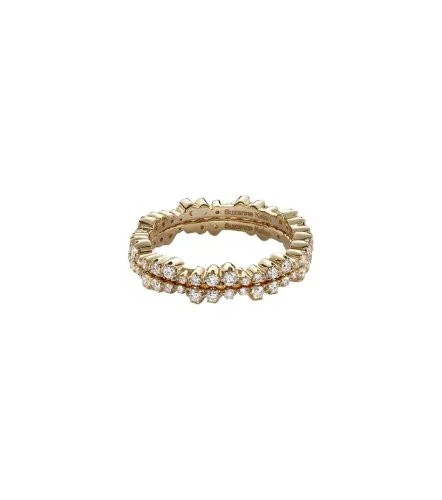 Suzanne Kalan Ivy 18kt gold tech ring jackets with diamonds