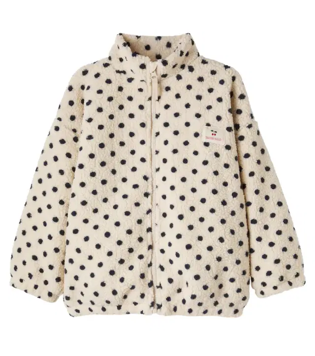 Konges Slojd Konges Sløjd Jody embroidered polka-dot teddy jacket