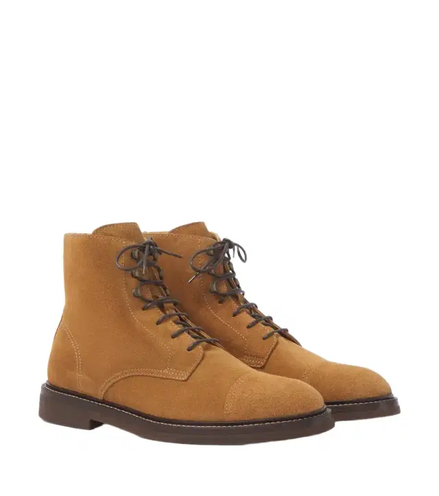 Brunello Cucinelli Suede lace-up boots