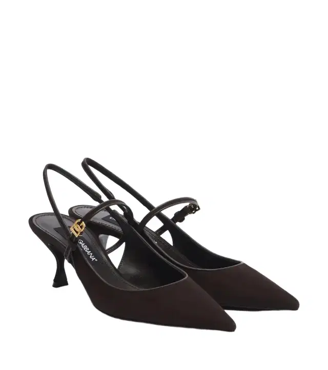 Dolce & Gabbana DG suede slingback pumps