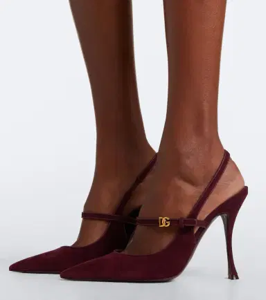 Dolce & Gabbana DG suede slingback pumps | Thumbnail 6