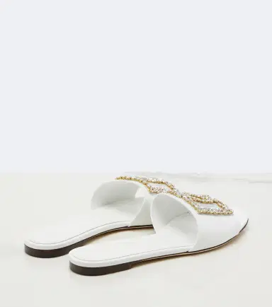 Dolce & Gabbana DG embellished leather slides | Thumbnail 4
