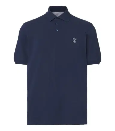 Brunello Cucinelli Logo cotton piqué polo shirt | Thumbnail 1