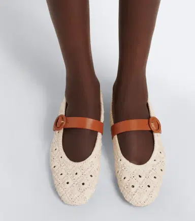 Aquazzura Loom macramé Mary Jane flats | Thumbnail 5