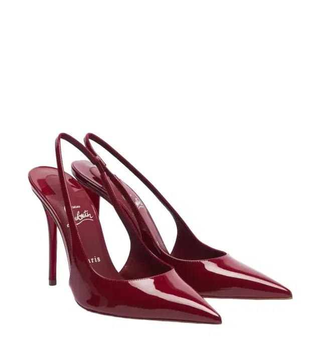 Christian Louboutin Miss Z patent leather slingback pumps