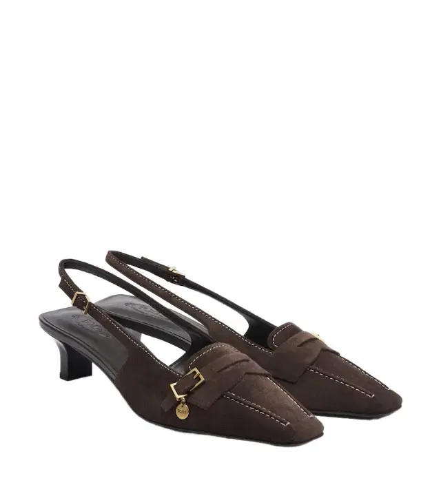 Tod's Suede slingback pumps