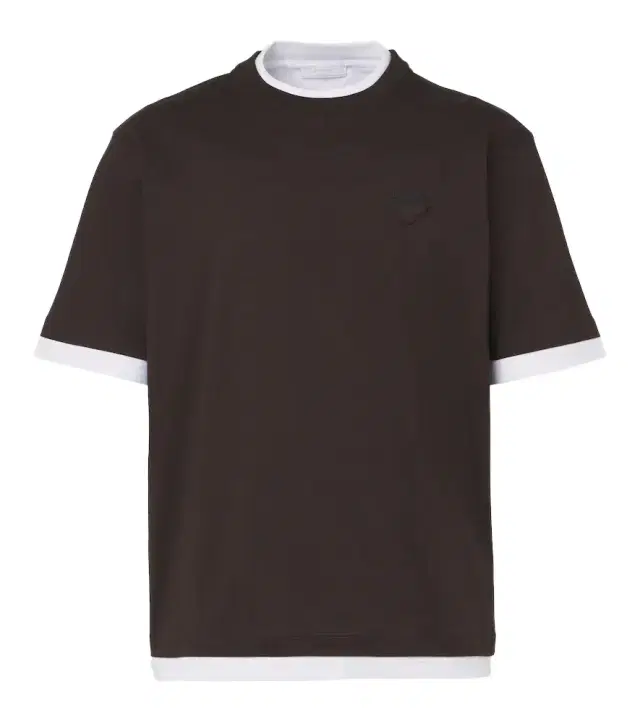 Prada Layered cotton jersey T-shirt