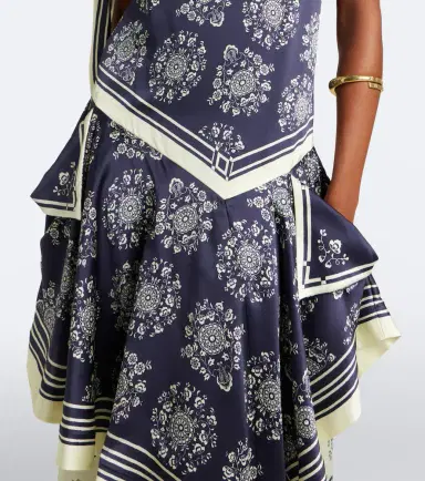 ALÉMAIS Alémais Banderra asymmetric floral silk midi dress | Thumbnail 5 ALÉMAIS Alémais Banderra asymmetric floral silk midi dress | Thumbnail 5