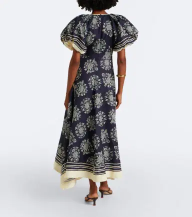 ALÉMAIS Alémais Banderra floral linen midi dress | Thumbnail 3 ALÉMAIS Alémais Banderra floral linen midi dress | Thumbnail 3