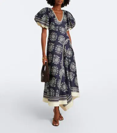 ALÉMAIS Alémais Banderra floral linen midi dress | Thumbnail 5 ALÉMAIS Alémais Banderra floral linen midi dress | Thumbnail 5