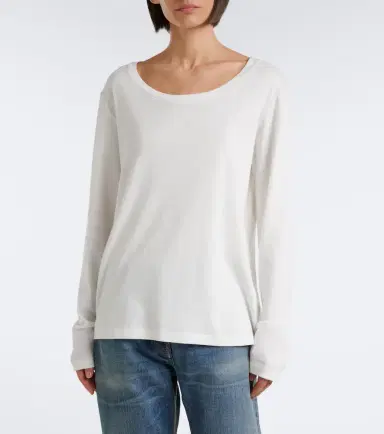 The Row Kalto cotton jersey top | Thumbnail 4