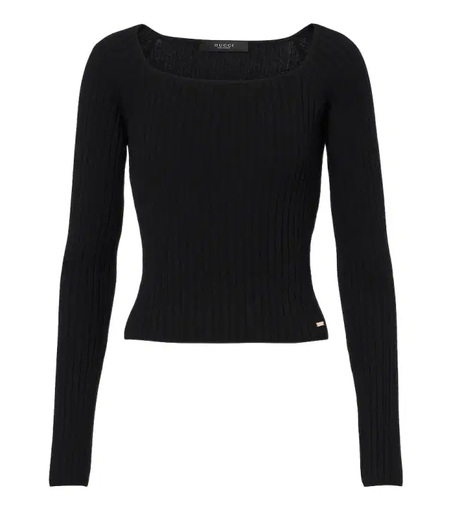 Gucci Ribbed-knit wool and cashmere sweater