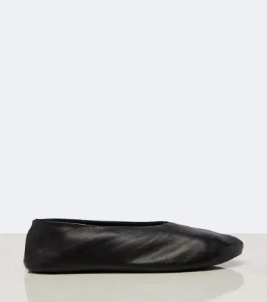 The Row Stella shearling-trimmed leather ballet flats | Thumbnail 2 The Row Stella shearling-trimmed leather ballet flats | Thumbnail 2