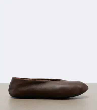 The Row Stella shearling-trimmed leather ballet flats | Thumbnail 4 The Row Stella shearling-trimmed leather ballet flats | Thumbnail 4