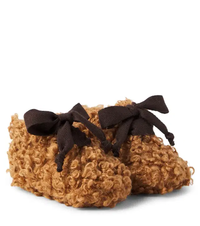 PePe PèPè Baby bow-detail shearling booties