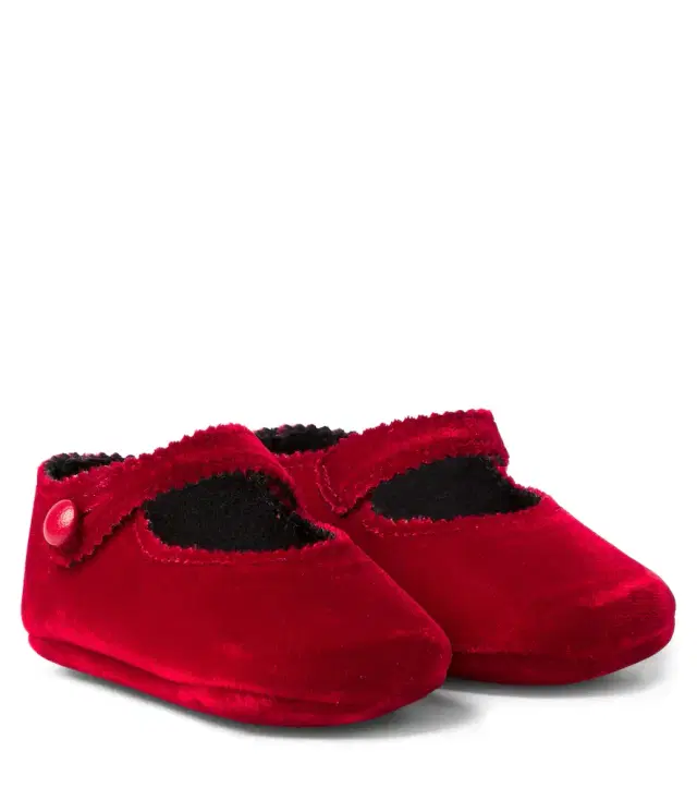PePe PèPè Baby velvet Mary Jane flats