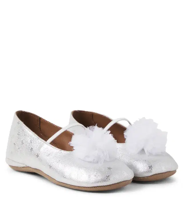 PePe PèPè Estrella metallic leather ballet flats