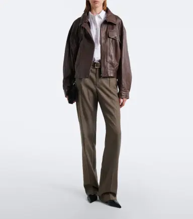 Nour Hammour Quincy leather blouson jacket | Thumbnail 4