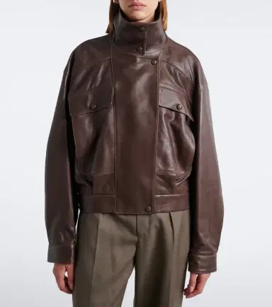 Nour Hammour Quincy leather blouson jacket | Thumbnail 6