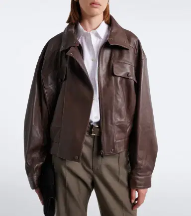 Nour Hammour Quincy leather blouson jacket | Thumbnail 7
