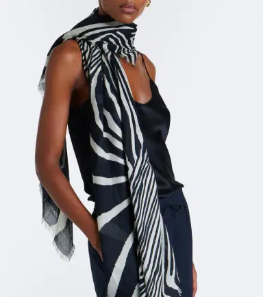 Nili Lotan Zebra-print scarf | Thumbnail 4 Nili Lotan Zebra-print scarf | Thumbnail 4