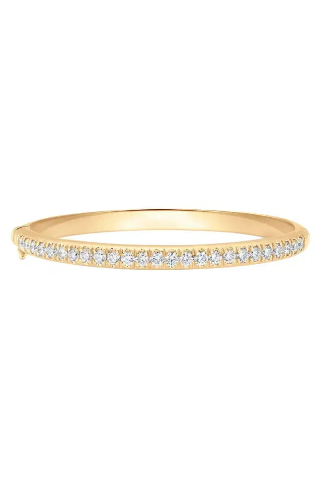 SARA WEINSTOCK Diamond Dujour Oval Bangle Bracelet