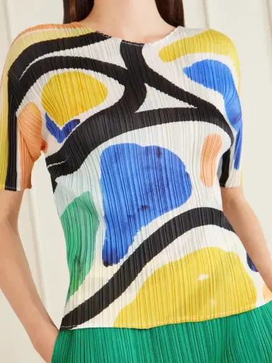 Pleats Please Roll Printed Plissé Blouse | Thumbnail 5