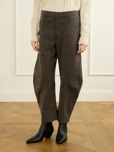 Nili Lotan Shon Cotton-blend Twill Tapered Pants | Thumbnail 3
