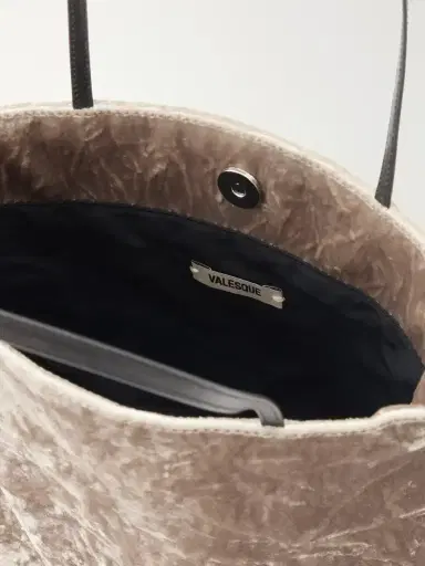 Valesque Thea Leather-trimmed Crushed-velvet Tote Bag | Thumbnail 6 Valesque Thea Leather-trimmed Crushed-velvet Tote Bag | Thumbnail 6